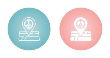 Peace Location Vector Icon