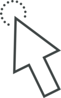 Pointer click sign and symbol png