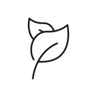 Editable Icon of Leaf, Vector illustration isolated on white background. using for Presentation, website or mobile app