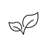 Editable Icon of Leaf, Vector illustration isolated on white background. using for Presentation, website or mobile app