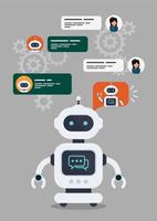 Chatbot chatting artificial intelligence vector