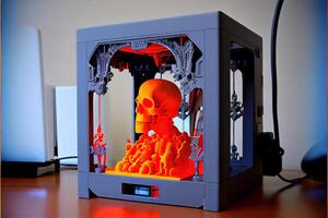 Abstract 3d printer. photo