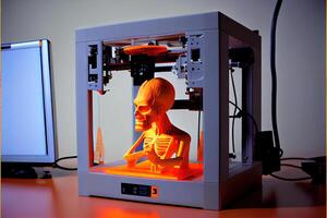 Abstract 3d printer. photo