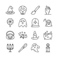 Halloween vector Outline Icon Design illustration. gamification Symbol on White background EPS 10 File set 4