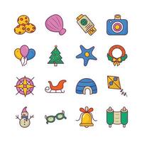 Holiday vector Fill Outline Icon Design illustration. gamification Symbol on White background EPS 10 File set 1