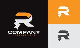 letter R drill logo vector