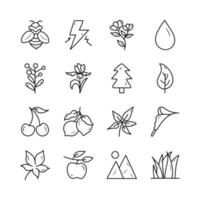 Nature vector  outline Icon Design illustration. Weather Symbol on White background EPS 10 File set 6