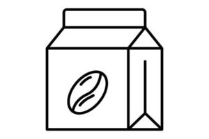 Coffee sack icon illustration. icon related to coffee element. Line icon style. Simple vector design editable