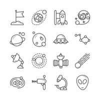 Space vector Outline Icon Design illustration.  Hospitality Symbol on White background EPS 10 File set 5