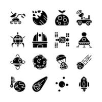 Space vector Solid Icon Design illustration.  Hospitality Symbol on White background EPS 10 File set 1