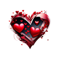 3D Heart Shape PNG