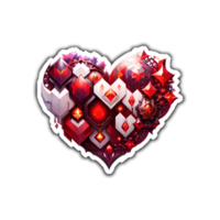 Elegant 3D Heart PNG