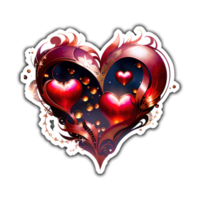 elegante 3d corazón forma png