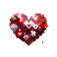 brillante 3d corazón diseño png