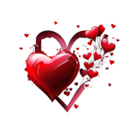 Vibrant 3D Heart Graphic png