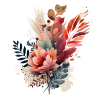 mooi waterverf bloemen illustratie ontwerp png