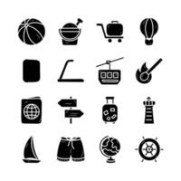 Travel vector Solid Icon Design illustration.  Hospitality Symbol on White background EPS 10 File set 6