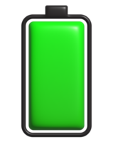 cheio verde 3d bateria ícone png