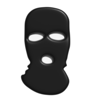 3d criminal mask black icon png