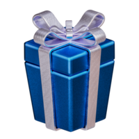 azul regalo caja con cinta 3d.3d realista azul regalo cajas png