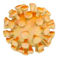 cobiçado 19 vírus laranja .3d .grampo art.coronavirus sars mers covid-19 infecção médico ilustração png