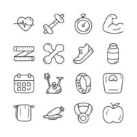 Workout vector outline Icon Design illustration.  Hospitality Symbol on White background EPS 10 File set 5