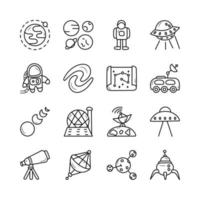 Space vector Outline Icon Design illustration.  Hospitality Symbol on White background EPS 10 File set 1