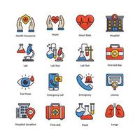 Medical vector Fill outline Icon Design illustration. Medical Symbol on White background EPS 10 File set 1