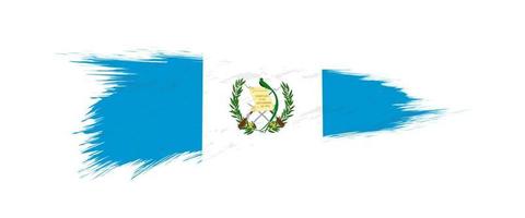 Flag of Guatemala in grunge brush stroke. vector