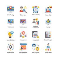 Project Management vector Flat Icon Design illustration. Medical Symbol on White background EPS 10 File set 2