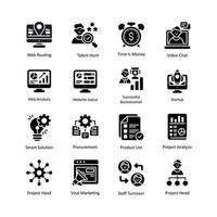 Project Management vector solid Icon Design illustration. Medical Symbol on White background EPS 10 File set 3