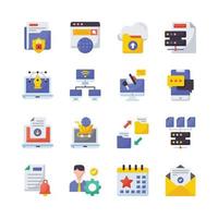 seo desarrollo y márketing vector plano icono diseño ilustración. símbolo en blanco antecedentes eps 10 archivo conjunto 4 4