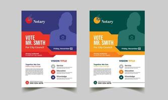 political flyer design template vector illustrator.