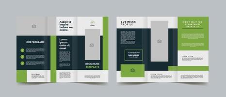 modern clean business trifold brochure design template vector