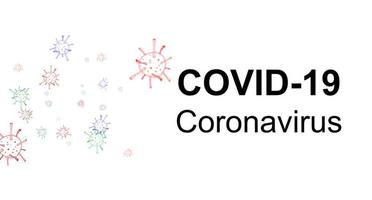Covid-19 Coronavirus concept inscription typography design logo. World Health organization WHO introduced new official name for Coronavirus disease named COVID-19, dangerous virus vector illustration photo