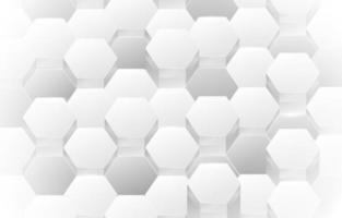 3D White Hexagonal Geometric Texture Background vector