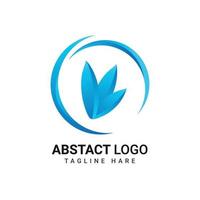 Vector abstract flower colorful gradient modern logo design