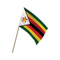 Zimbabwe flag isolated on white.Waving flag of Zimbabwe vector