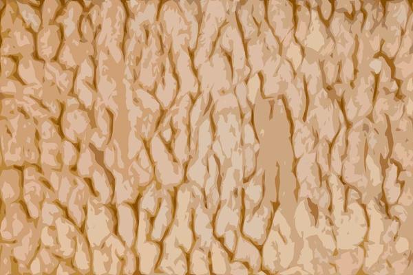 Realistic illustration of Light brown shaggy fabric. Abstract background of plush faux fur fleece surface close-up.