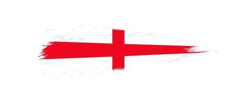 Flag of England in grunge brush stroke. vector