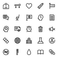 Outline icons for Medical and health. vector