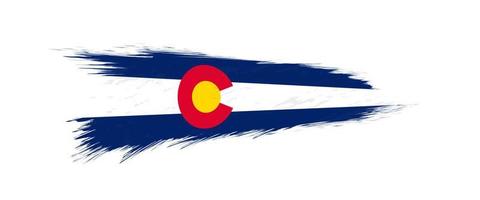 bandera de Colorado nosotros estado en grunge cepillar. vector