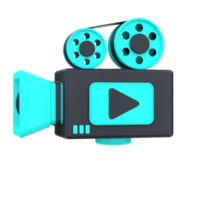 3d video registratore per video marketing. oggetto su un' trasparente sfondo png