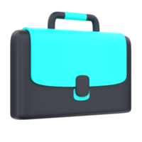 3D office bag for portfolio internet and marketing. Object on a transparent background png