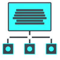 3D diagram for site maps. Object on a transparent background png