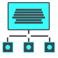 3D diagram for site maps. Object on a transparent background png