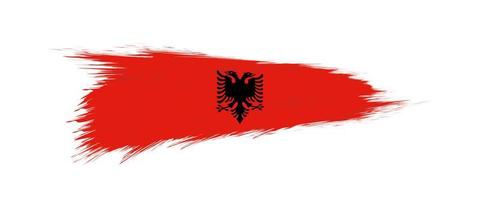 bandera de Albania en grunge cepillo ataque. vector