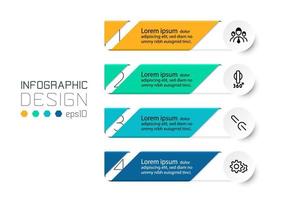 concepto de negocio de plantilla infográfica con flujo de trabajo. vector