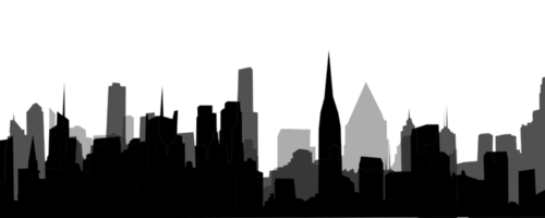 City, background illustration. Black png