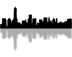 City, background illustration. Black png